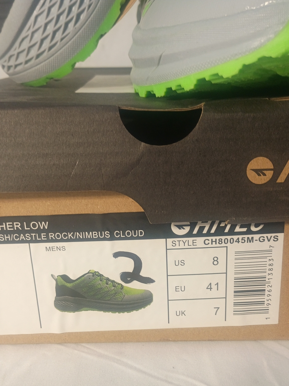 Hi-Tec Men’s Nimbus Cloud Low Trail Shoe — Green and Gray